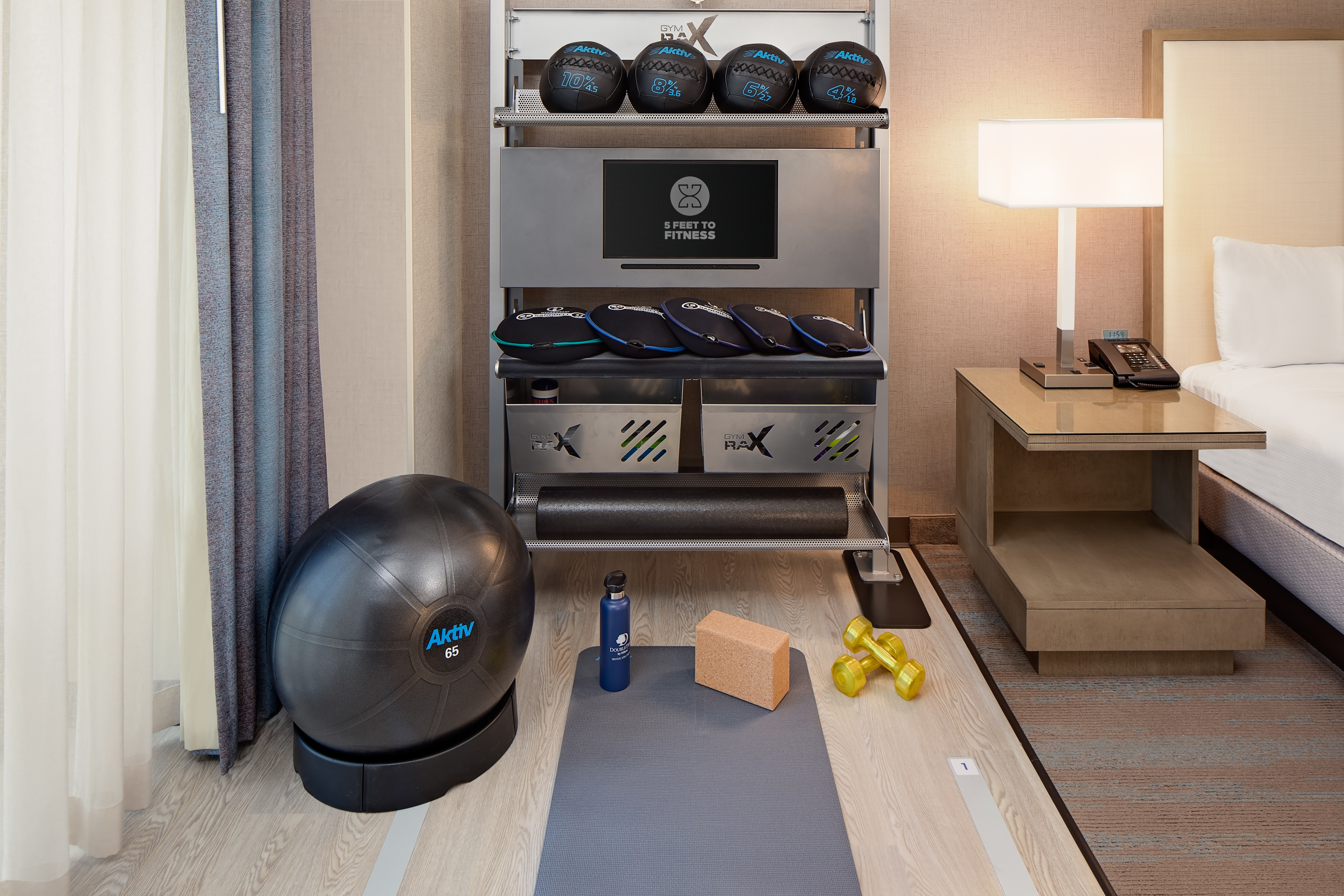Fitness Equipment in Hotel Guest Room