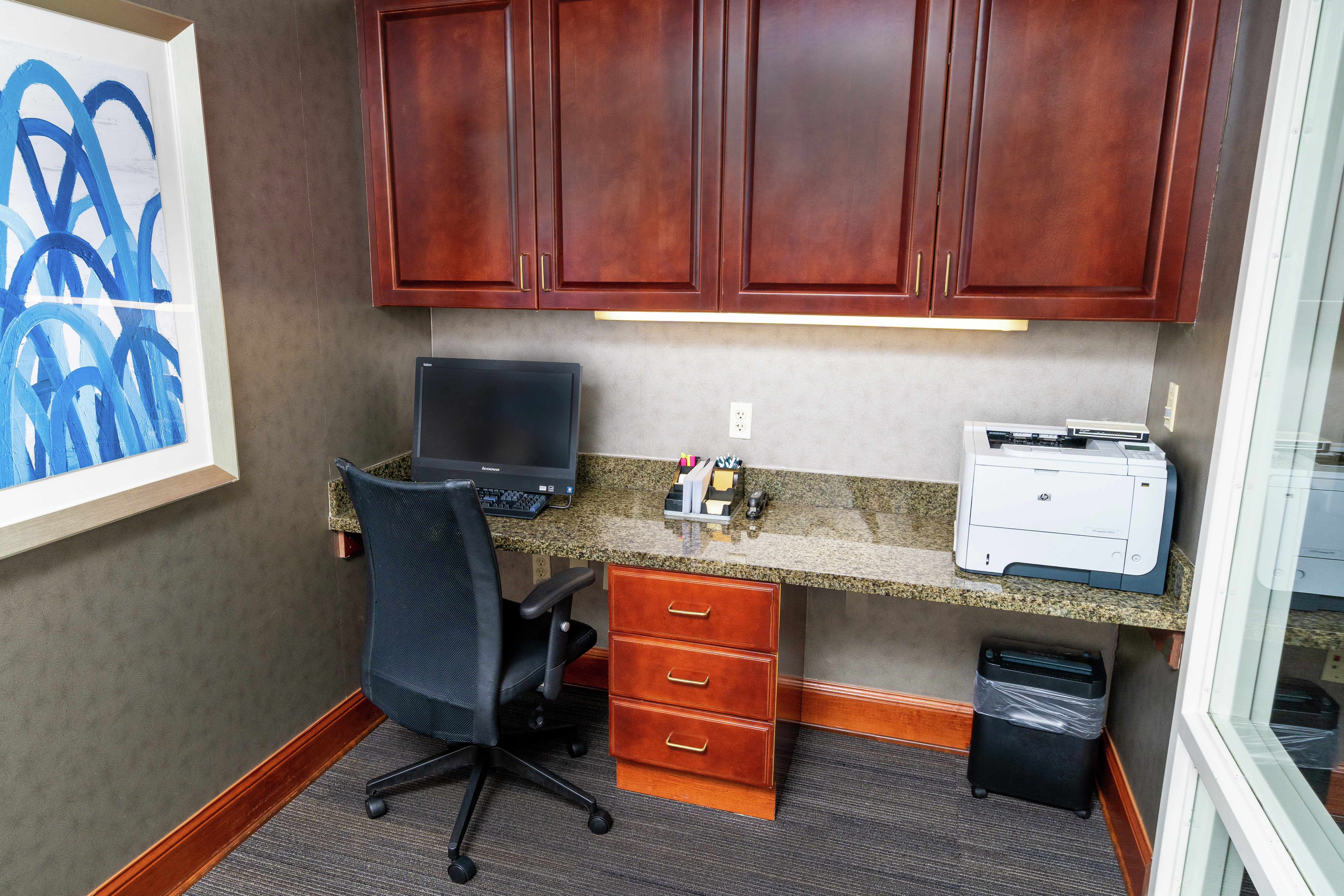 Business Center with Work Desk and Room Technology