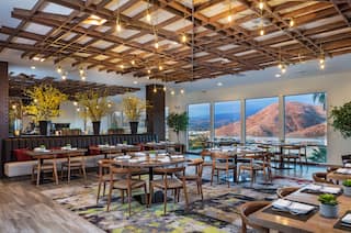 Restaurant Seating Area with View over the Mountains