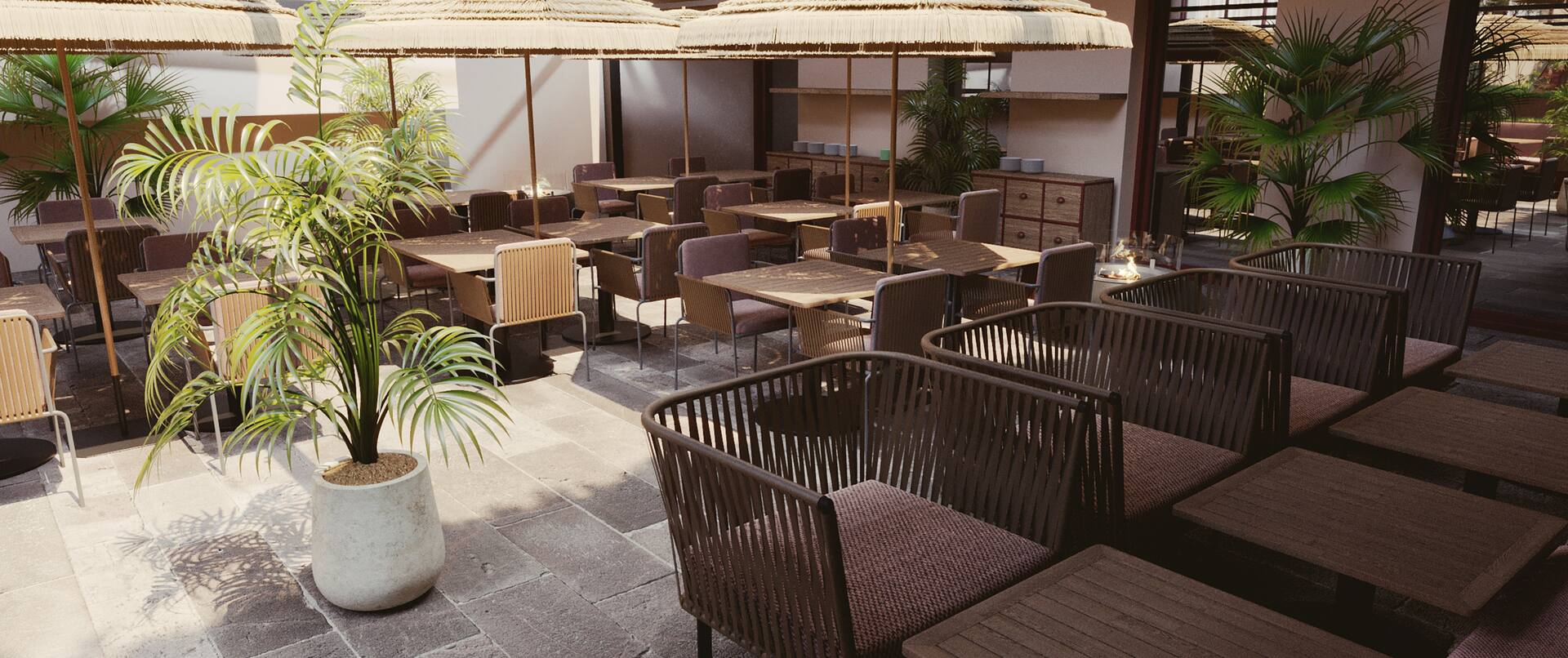 outdoor seating terrace