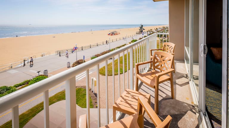 Guest Room Balcony Seating with Beachfront View