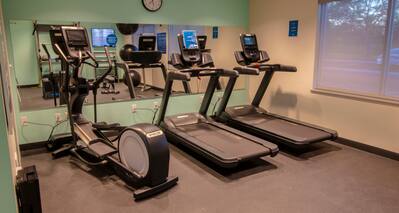 Fitness center with treadmills and exercise bike