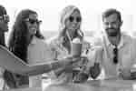 Guest Drinking at Sky Bar