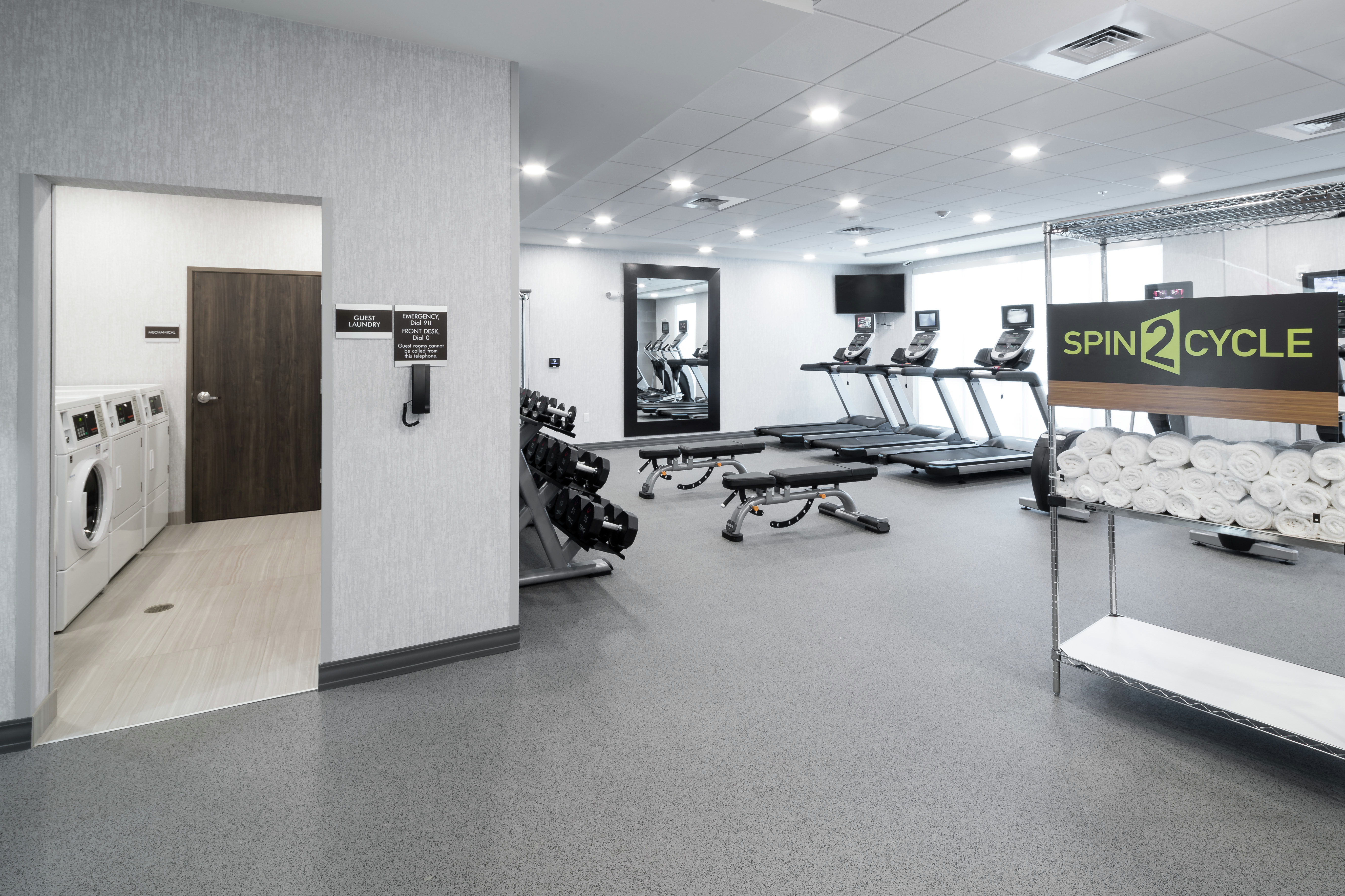 Hotel Fitness Center And Laundry Room 