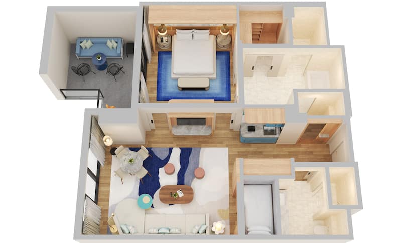 3D Floor plan on white background-previous-transition