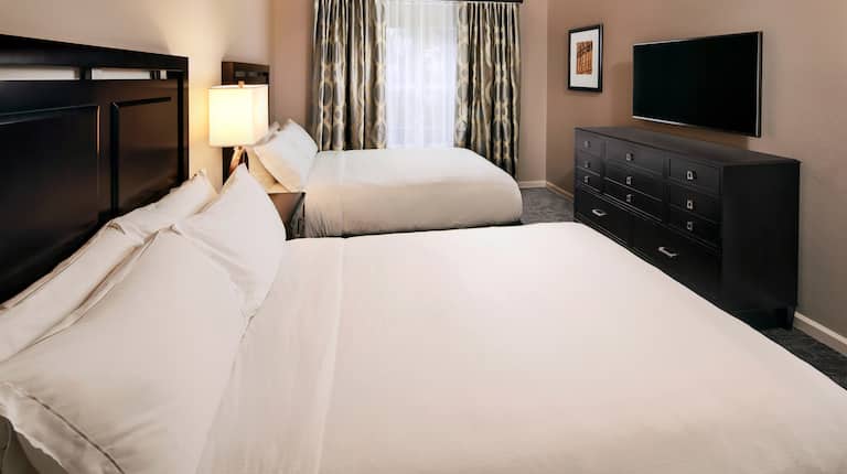 guestroom bed and living area