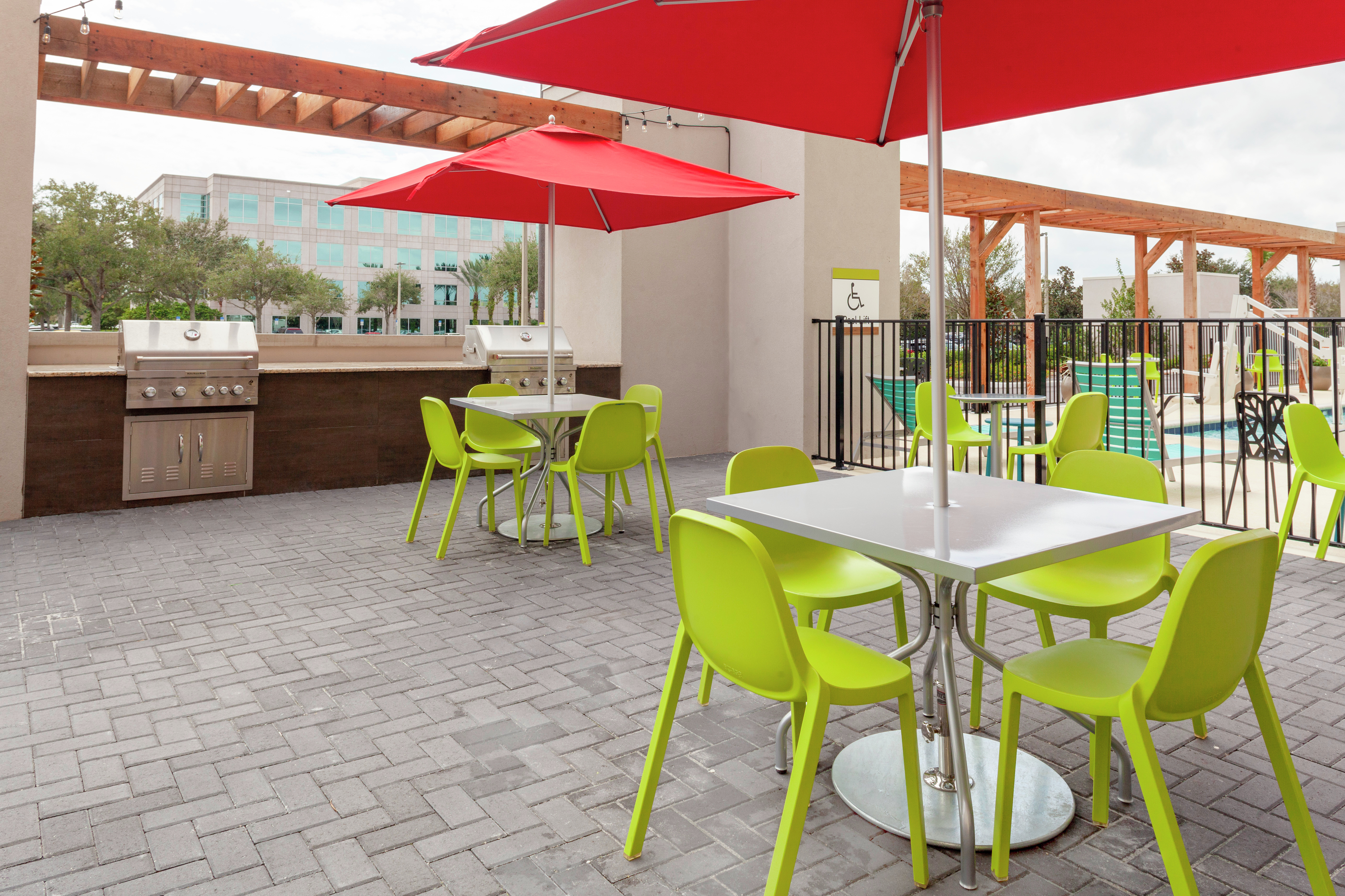 Outdoor Patio with Grill and Seating