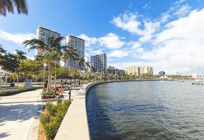 View of West Palm Beach Intracoastal Waterway