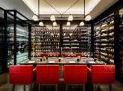 Wineroom with Tables, Chairs, and Glasses