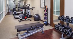 Fitness Center with Weight Bench, Cycle Machine and Weight Machine