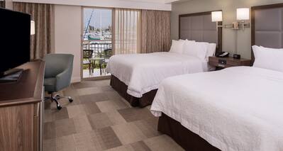 Hampton Inn Channel Islands Harbor Hotel, CA - 2 Queen Marina View with Patio