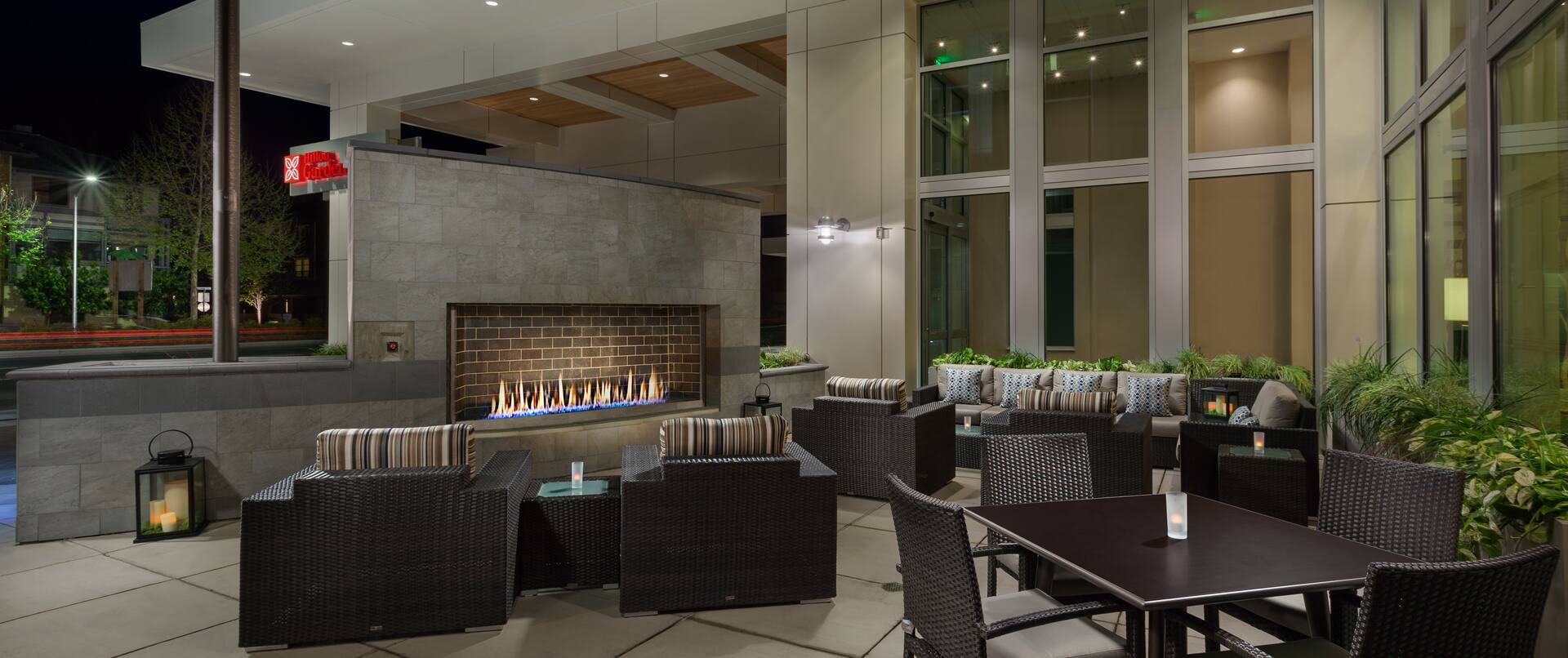 Outdoor Patio with Fireplace