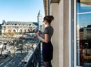 View from guest room balcony on Paris Gare de Lyon