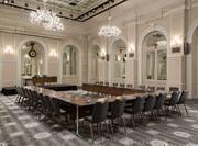 Ballroom With Meeting U-Shaped Conference Table