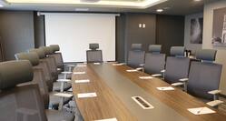 Meeting Room with Boardroom Conference Table Setup