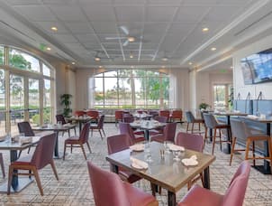 Lakefront Terrace Grille dining room, window views