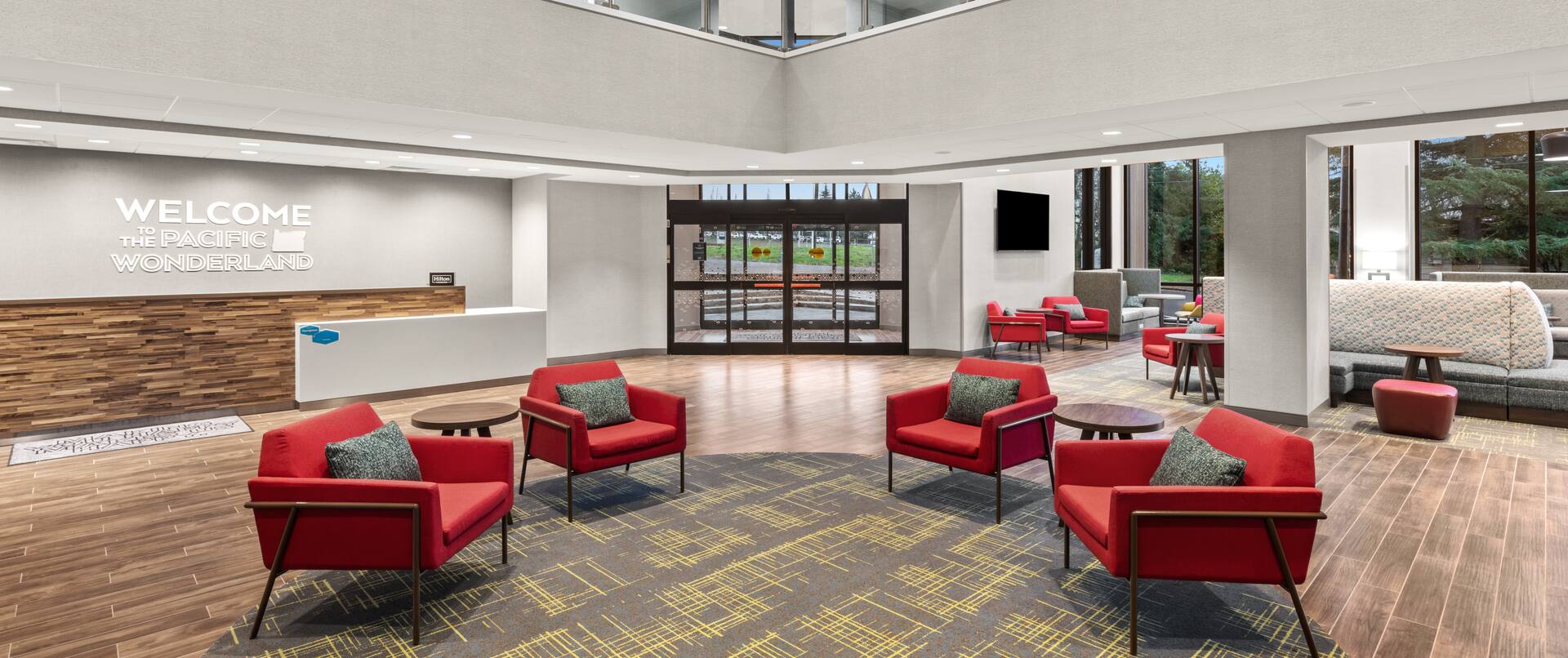 Lobby Seating Area With Front Desk