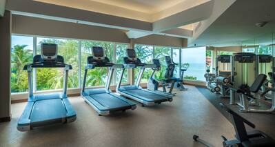 Fitness Center with Treadmills, Cycle Machines, Weight Machines and Weight Bench