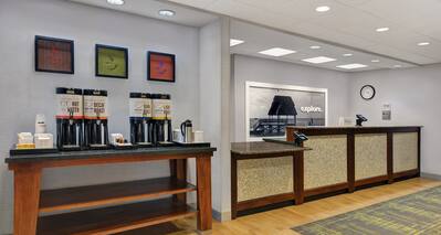 Lobby Front Desk With Coffee Station