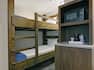 bunk beds with wet bar