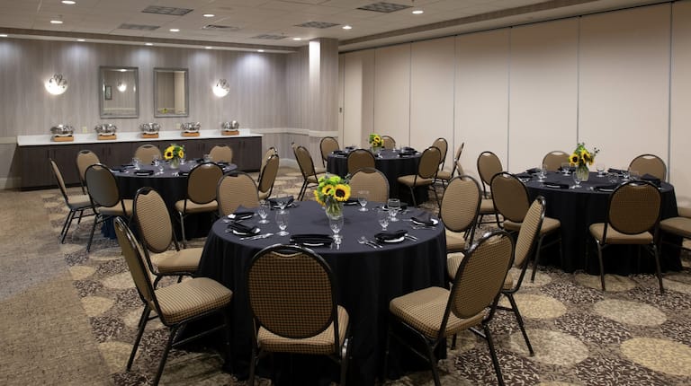 Meeting Room with Banquet Round Tables