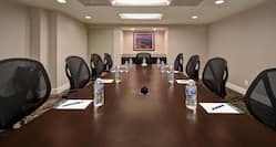 meeting space in boardroom setup