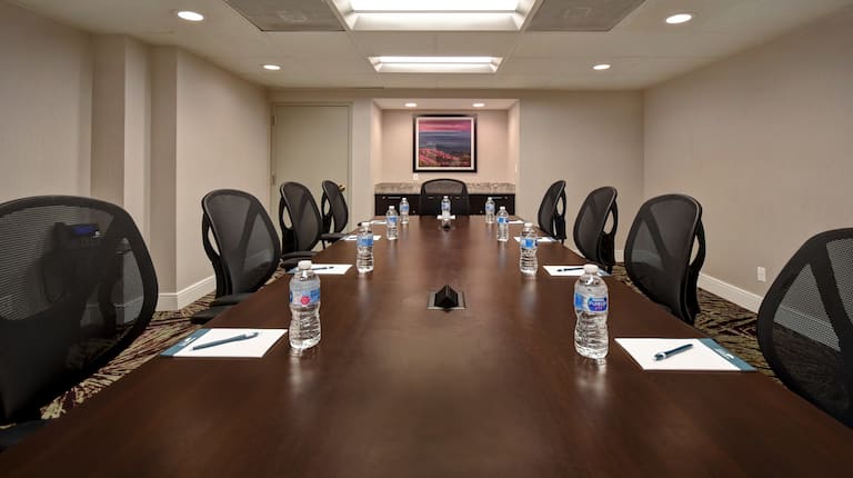 meeting space in boardroom setup