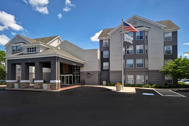 exterior shot of building and front entrance