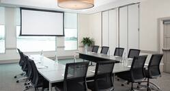 Meeting room arranged in u-shape seating