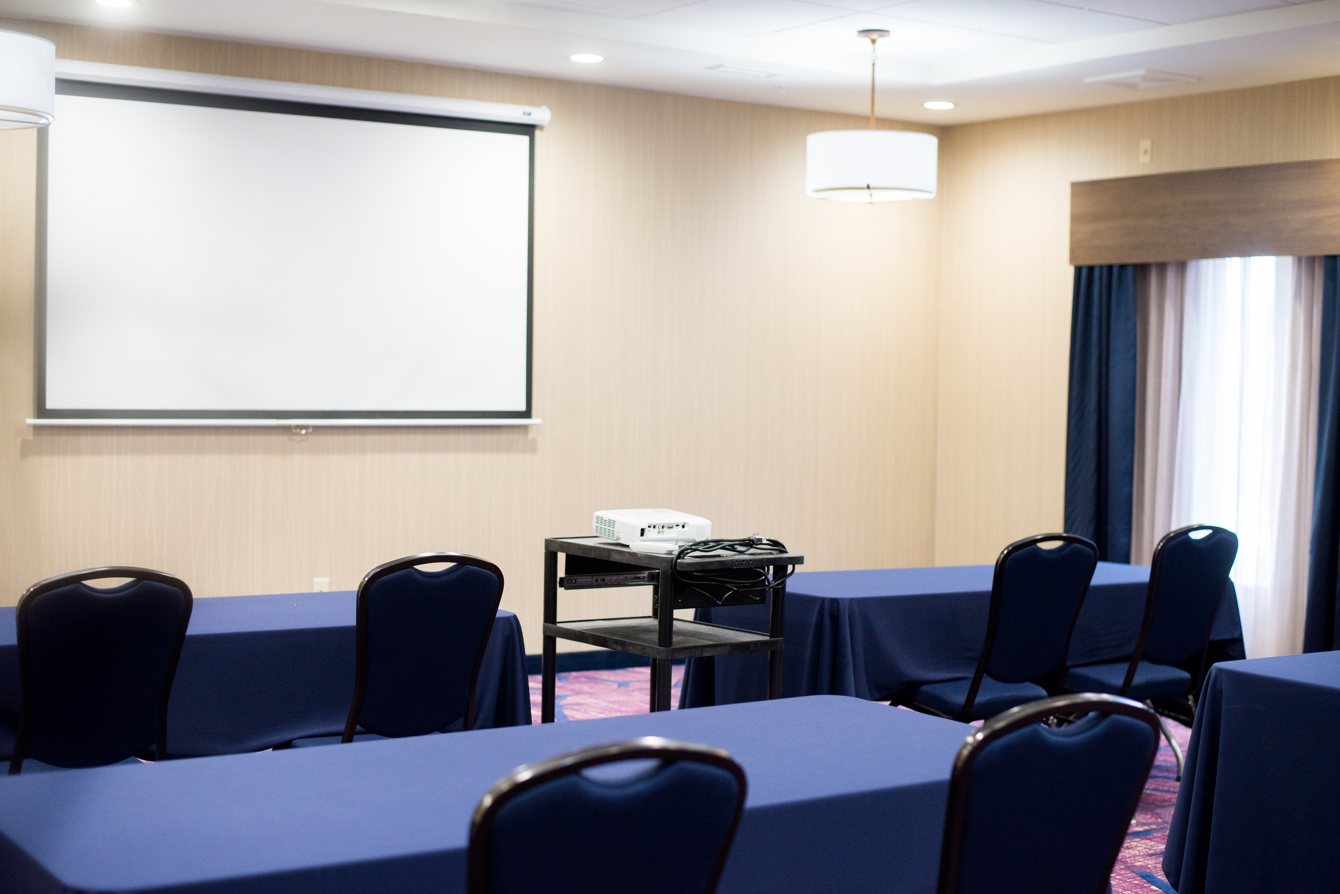 Meeting Room Classroom with Projector Screen