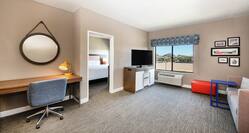 Guestroom Suite with Living Area, Room Technology, Outside View, Work Desk, Lounge Area, and Bed