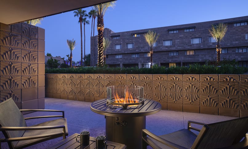 Resort Room Patio With Firepit