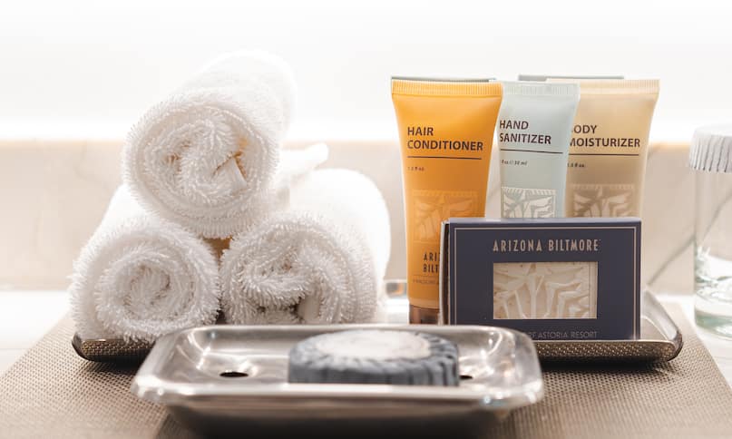 Bathroom Amenities, soap and shampoo-previous-transition