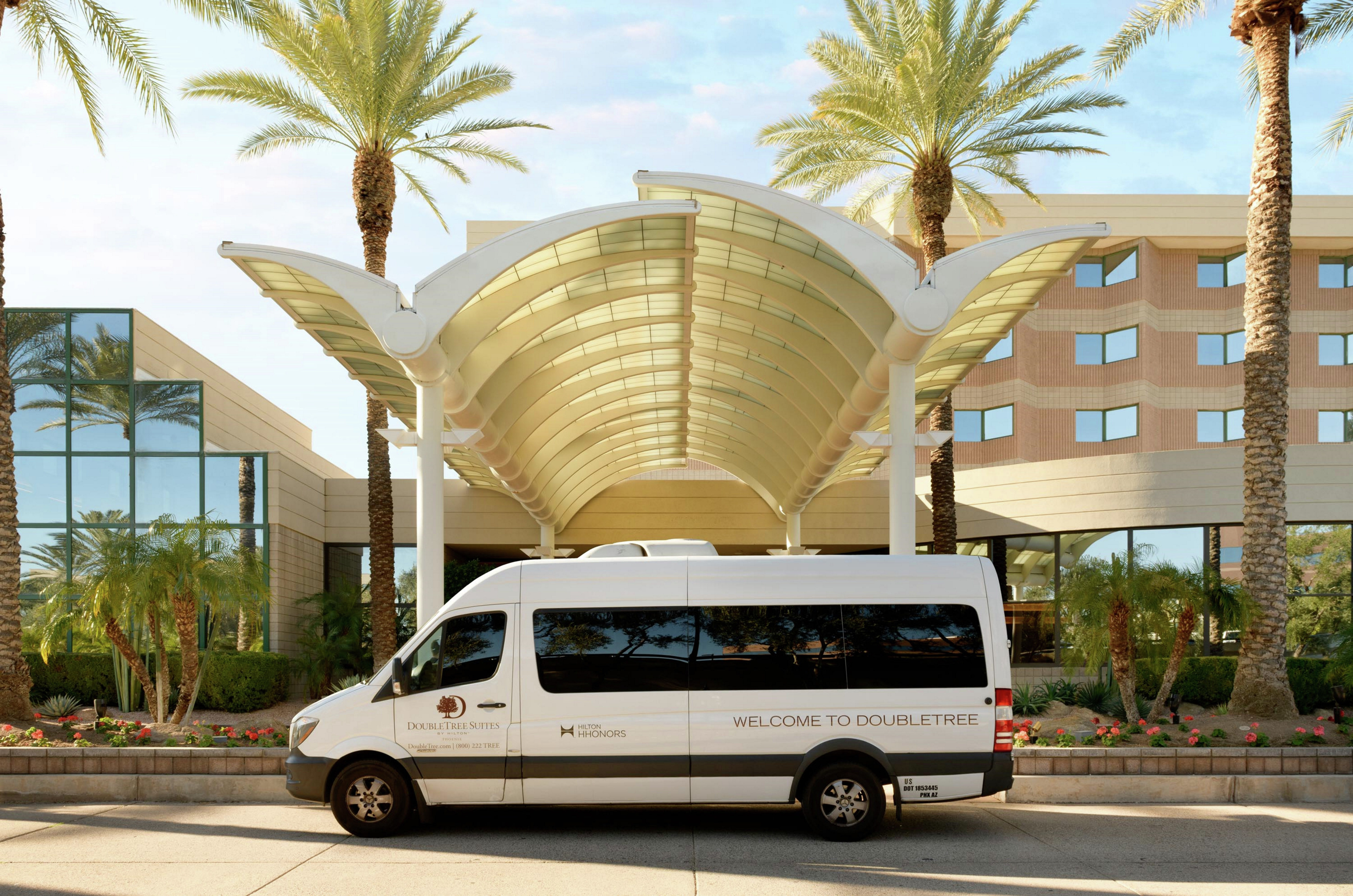 Complimentary Airport Shuttle outside Hotel Exterior