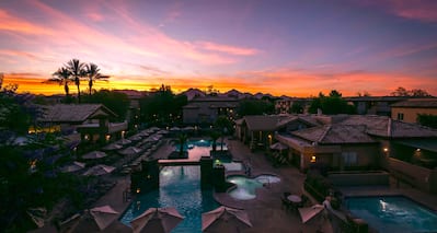 Sunset View of Pool