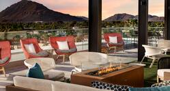Patio Area with Firepit and View of the Mountains