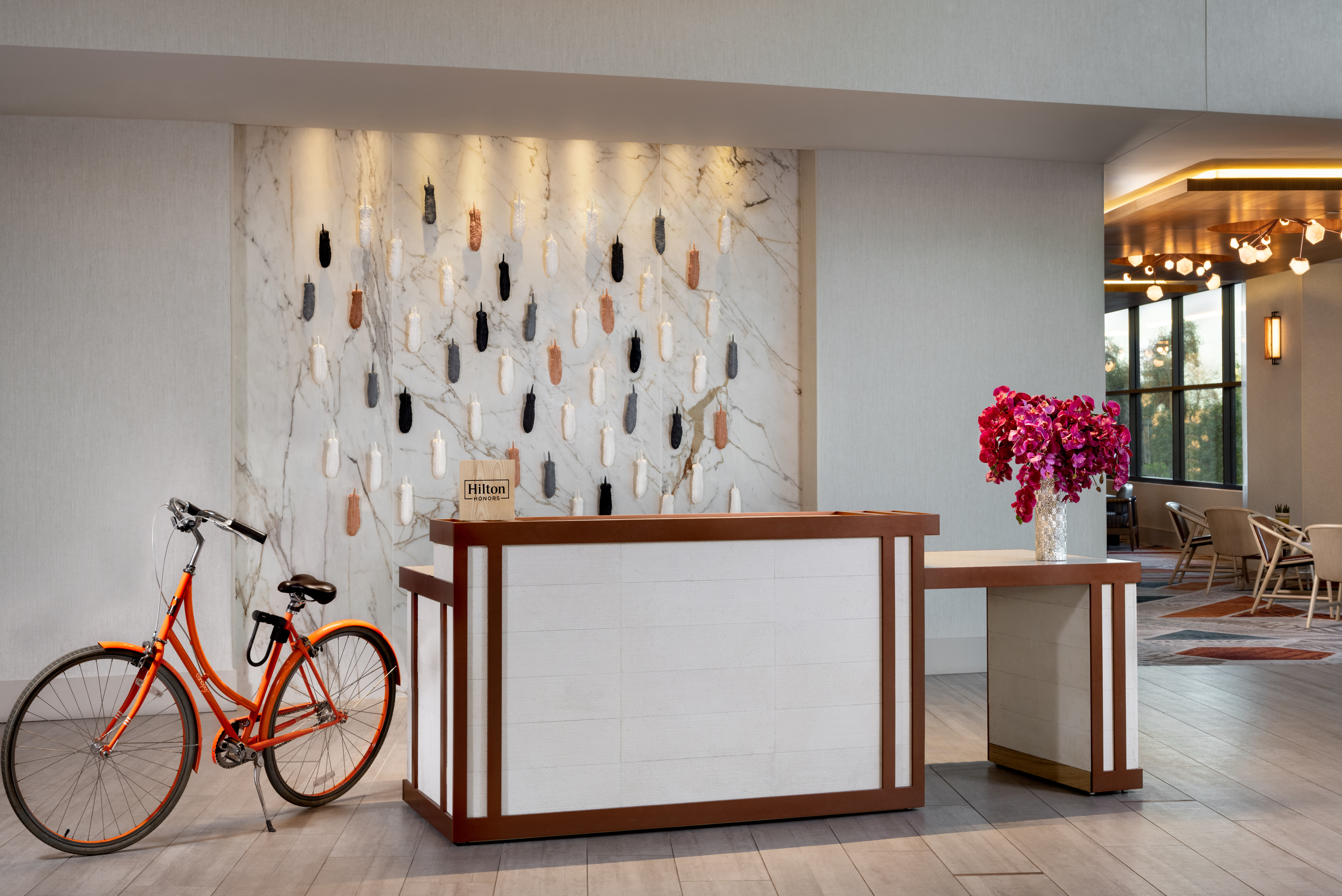 lobby, front desk, canopy bicycle