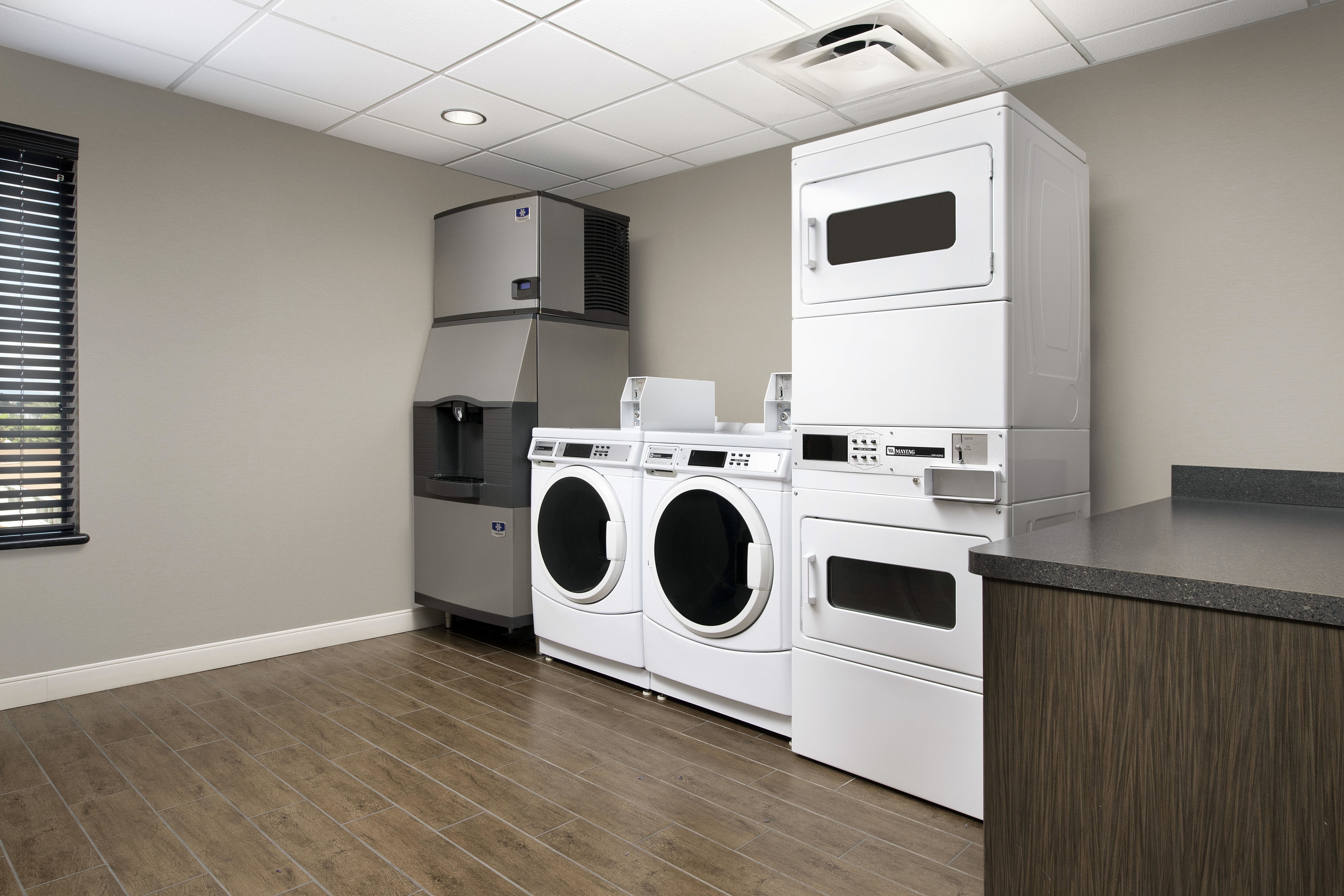 Laundry area with machines