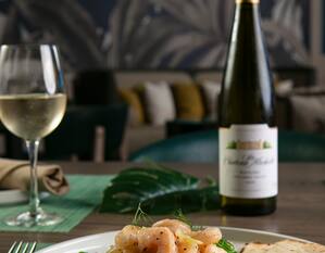 Shrimp Dish at Luna Lux Restaurant and Lounge