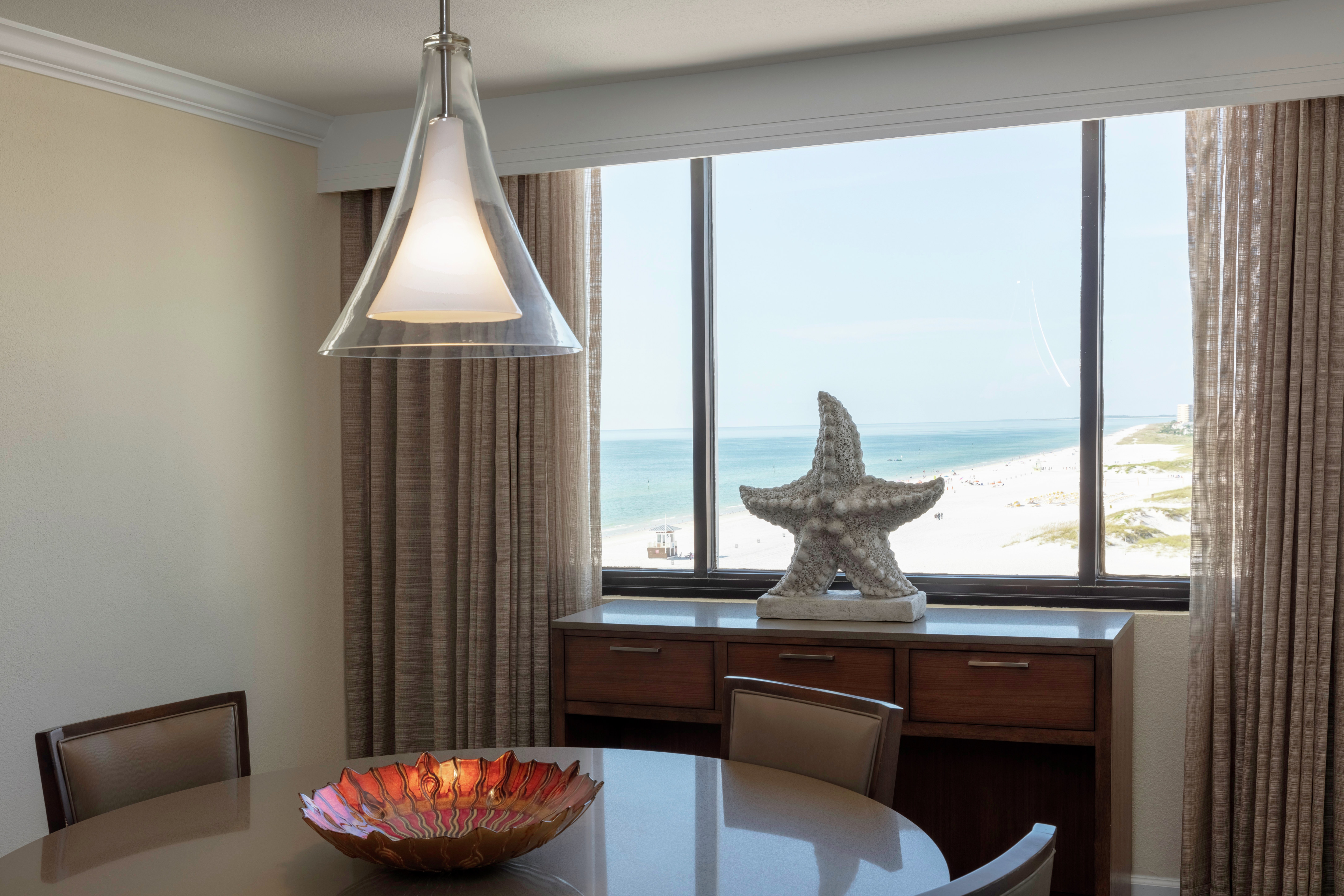 Suite Dining Area and Beach View