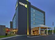 Exterior of  Home2 Suites Hotel at Night