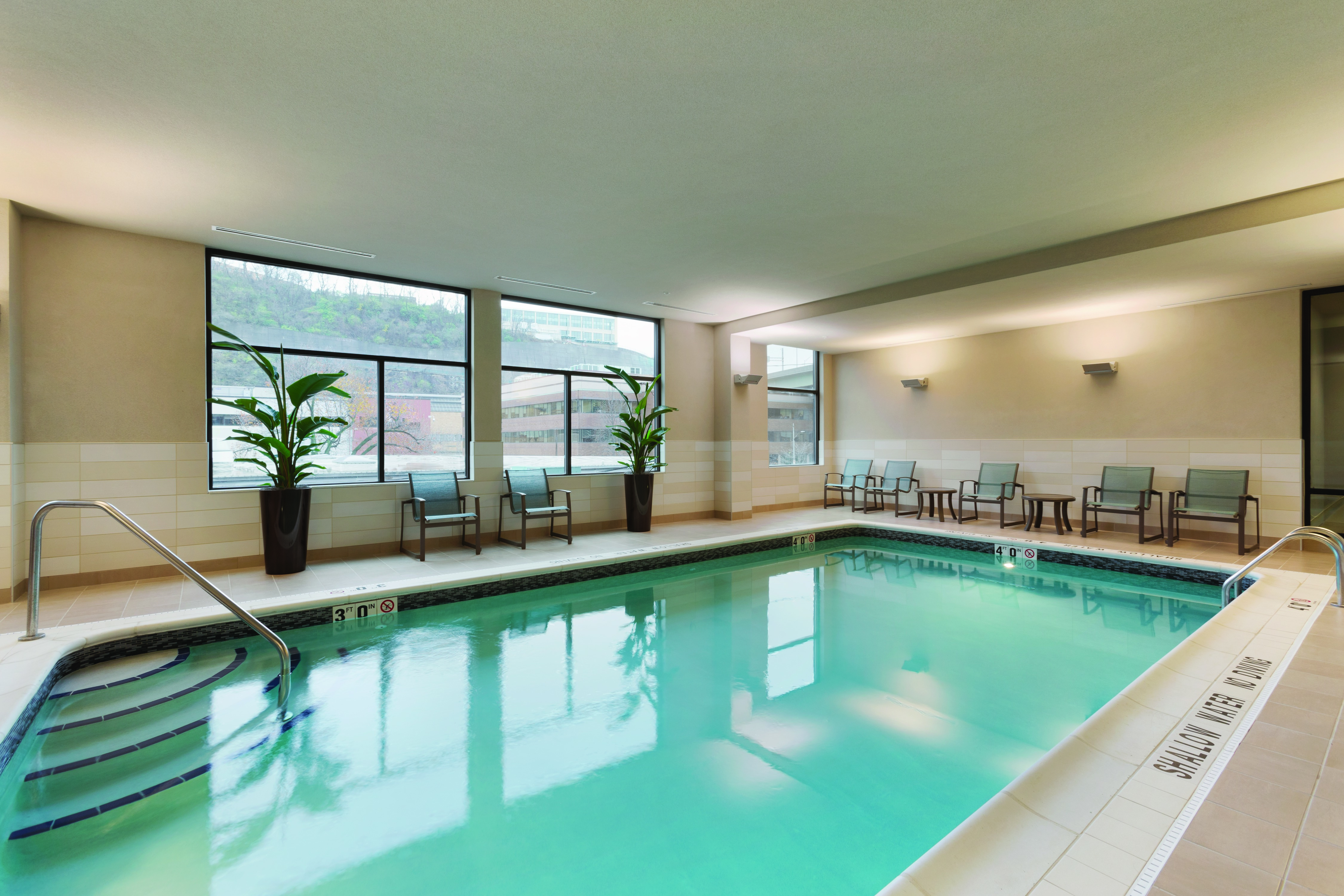 Indoor Pool with lounge chairs