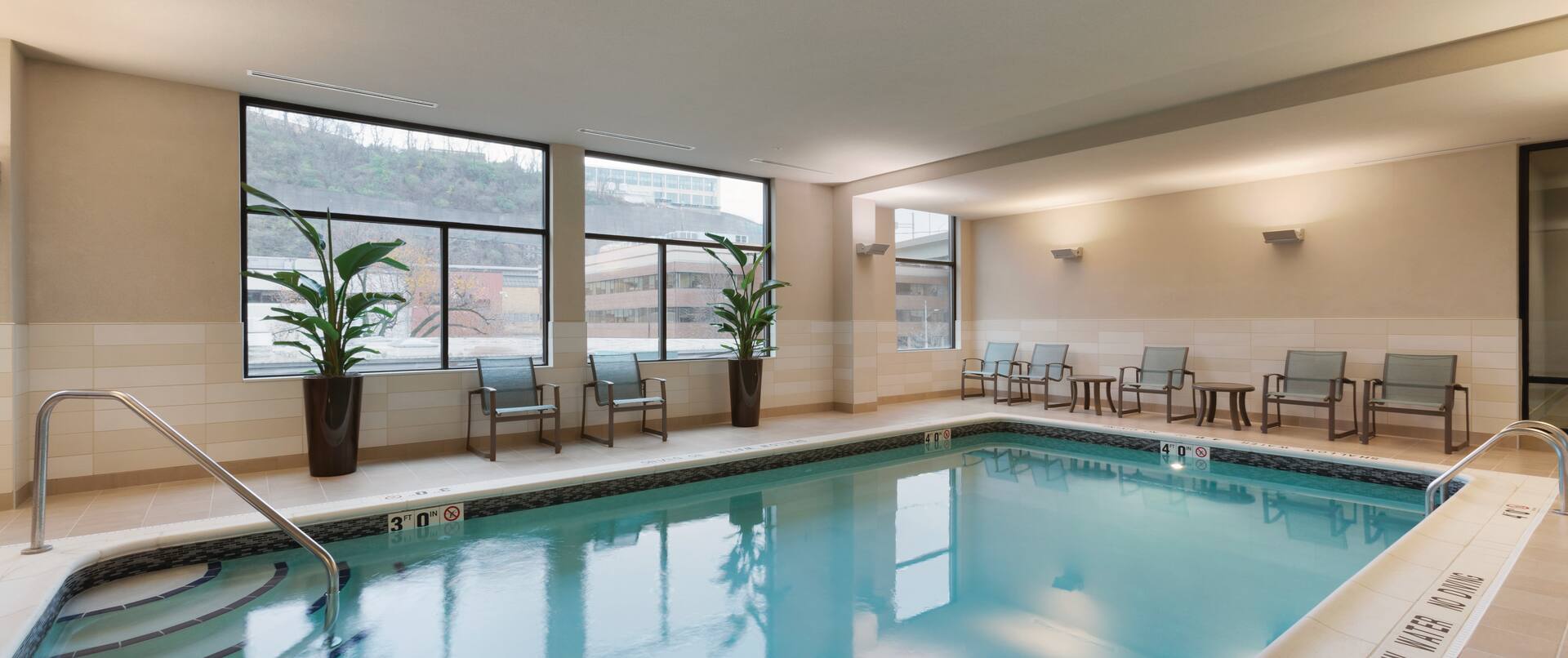 Indoor Pool with lounge chairs