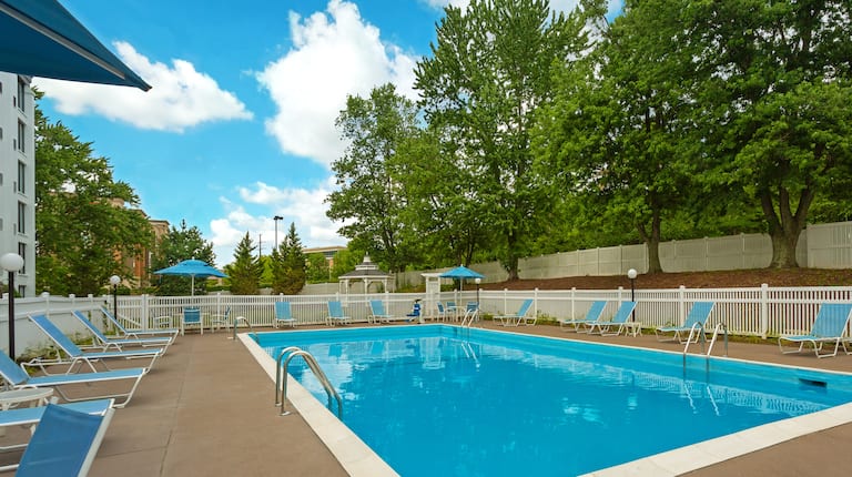 Outdoor Pool with Seating Area