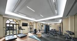 Gym with treadmills and freeweights area