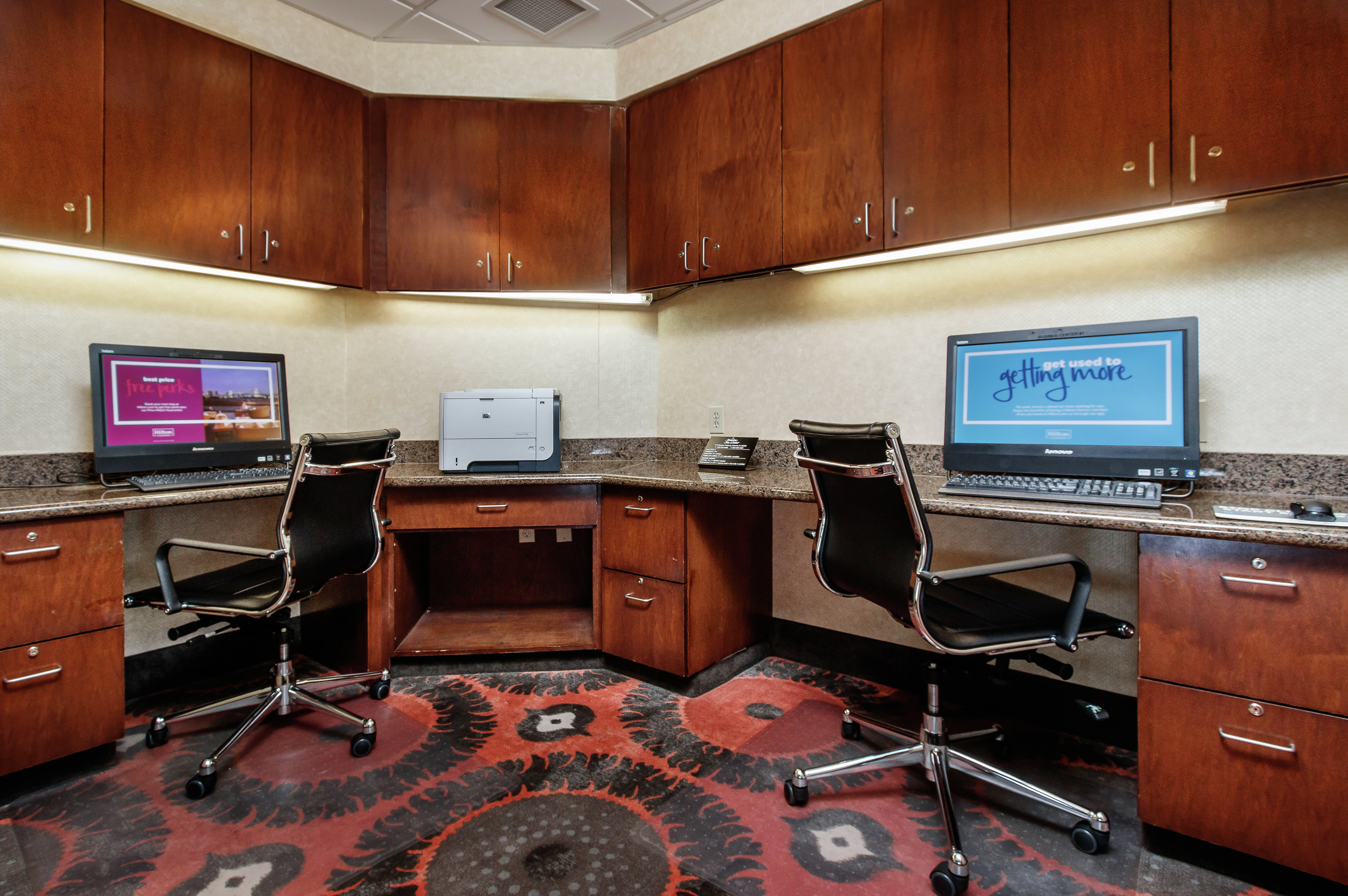 Business Center With Two Computer Station