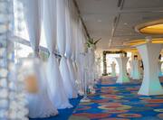 wedding event setup in ballroom