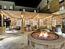 Outdoor Patio at Night with Fire Pit