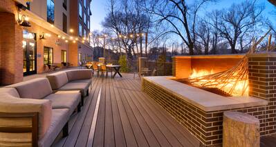  Patio Seating Area with Fireplace