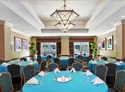 Meeting and Conference Space with Elegant Lighting Fixtures and Furnishings